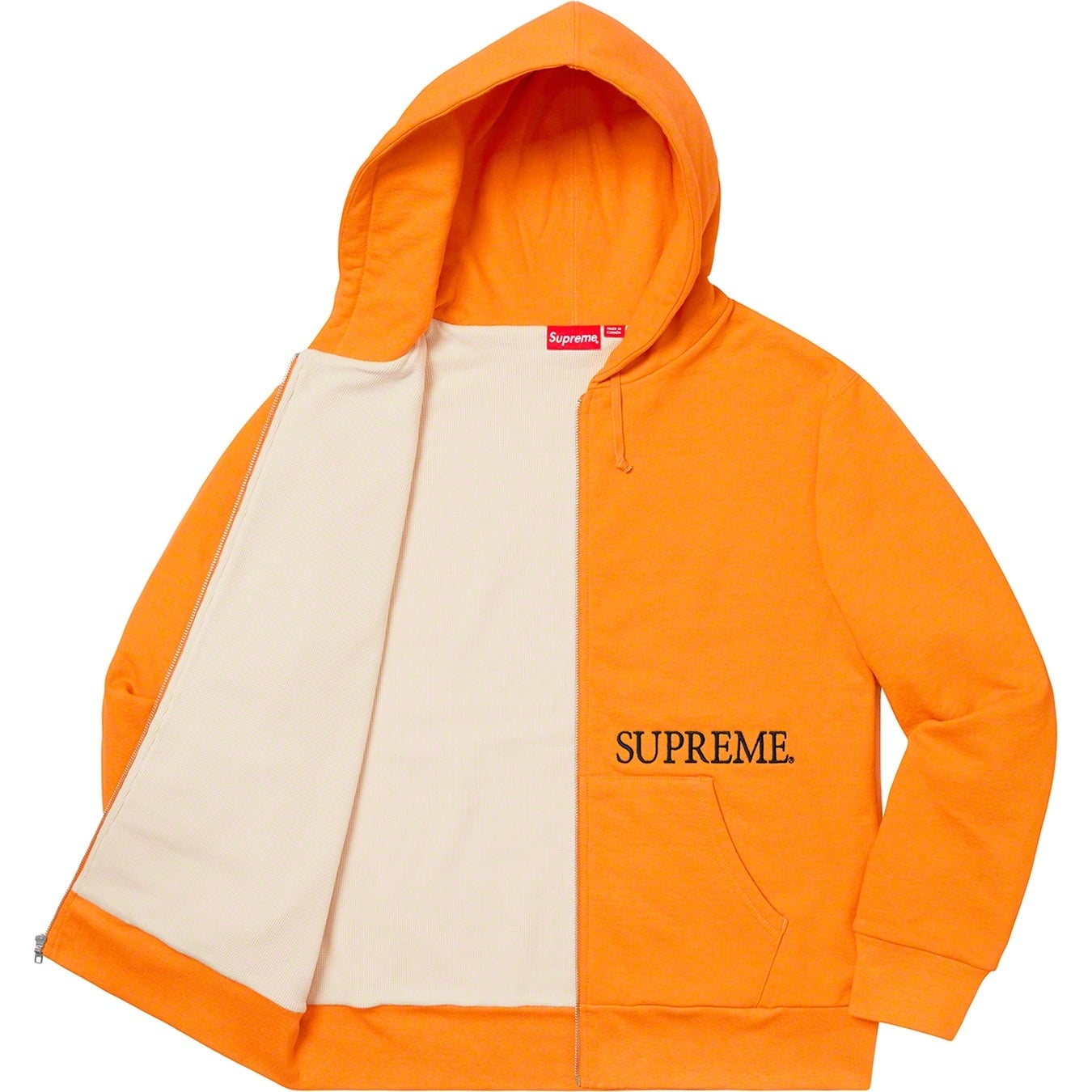 Thermal Zip Up Hooded Sweatshirt view 6